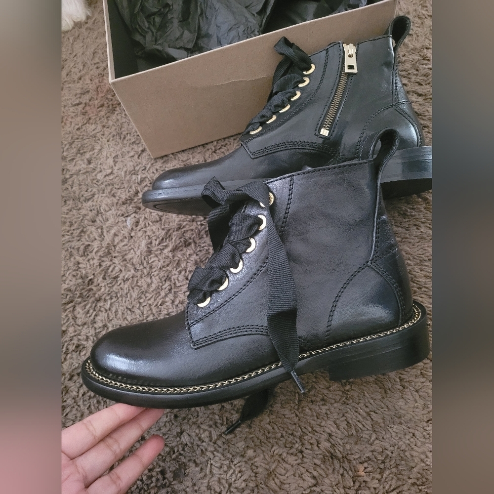 Zadig & VoltaireLaureen Jumbo-Lace Leather Zip Boots - Picture 10 of 14